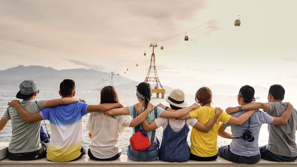 Team of people together